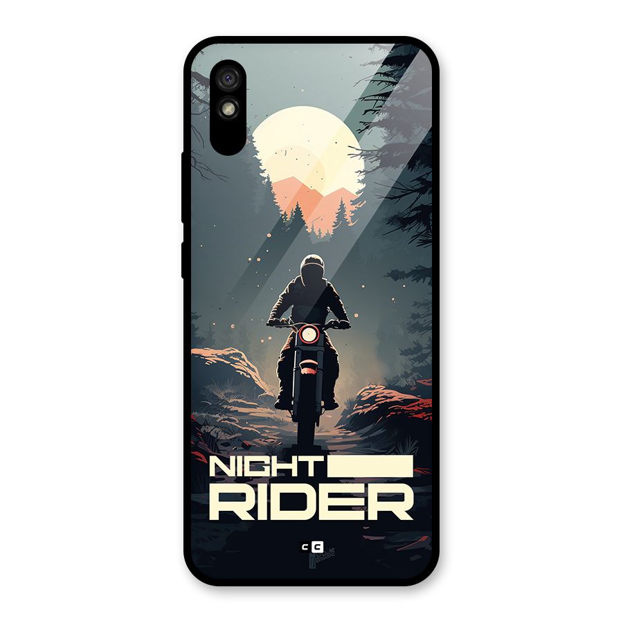 Night Rider Glass Back Case for Redmi 9A