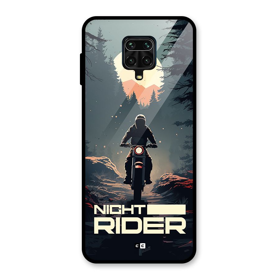 Night Rider Glass Back Case for Redmi Note 10 Lite