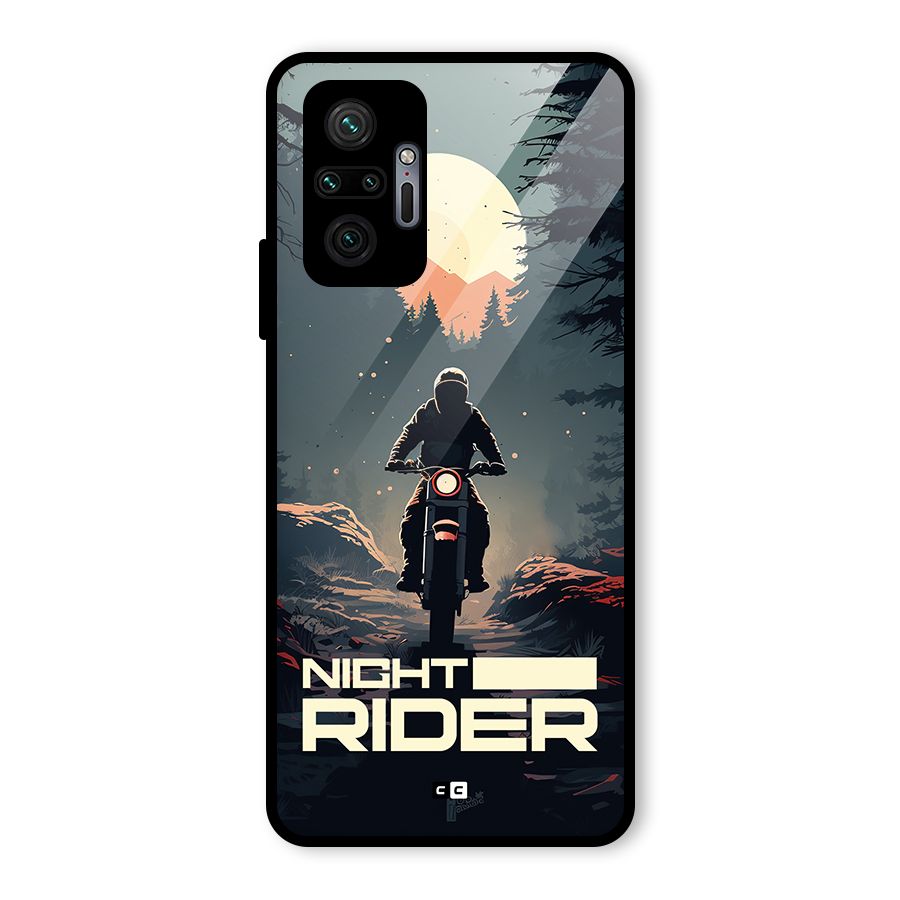 Night Rider Glass Back Case for Redmi Note 10 Pro Max