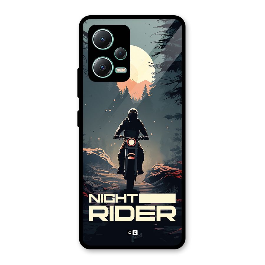 Night Rider Glass Back Case for Redmi Note 12 5G