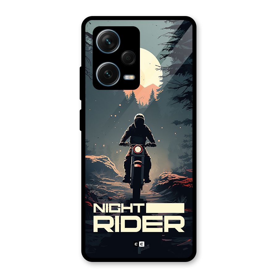 Night Rider Glass Back Case for Redmi Note 12 Pro Plus 5G