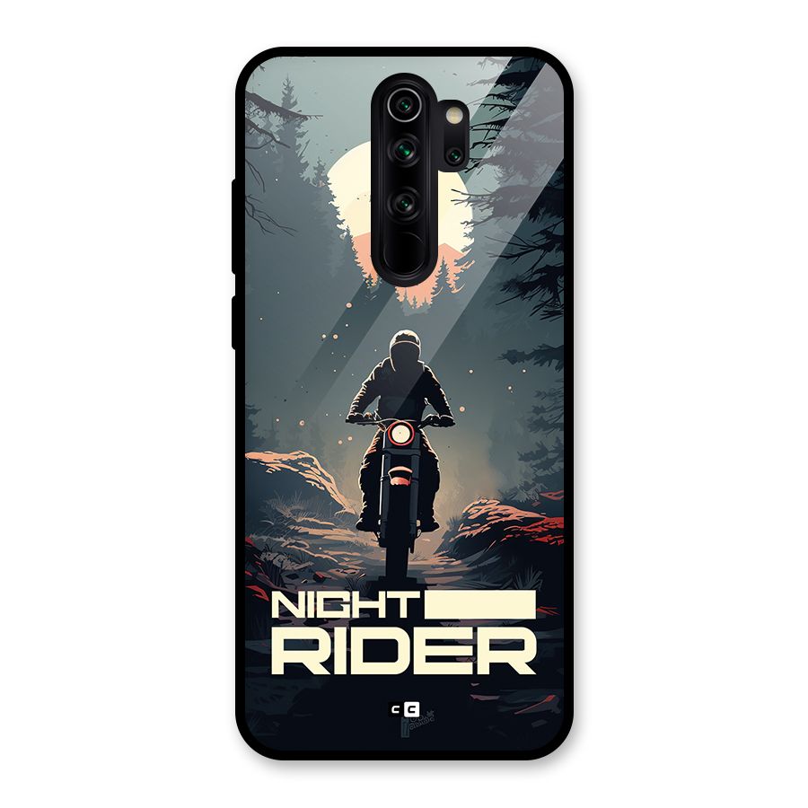Night Rider Glass Back Case for Redmi Note 8 Pro