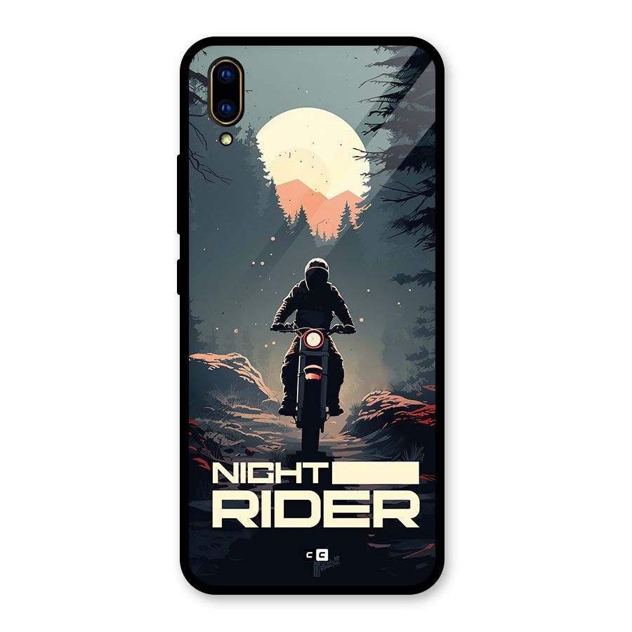 Night Rider Glass Back Case for Vivo V11 Pro