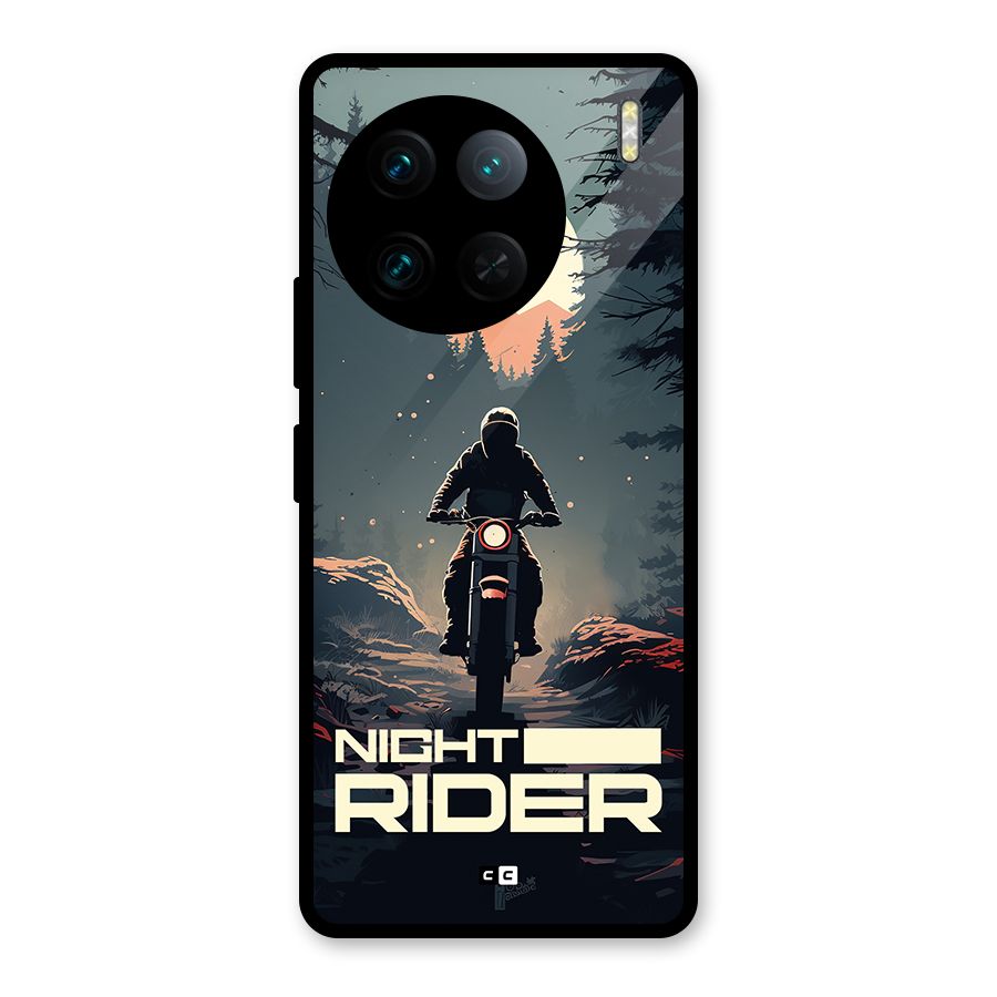 Night Rider Glass Back Case for Vivo X90 Pro
