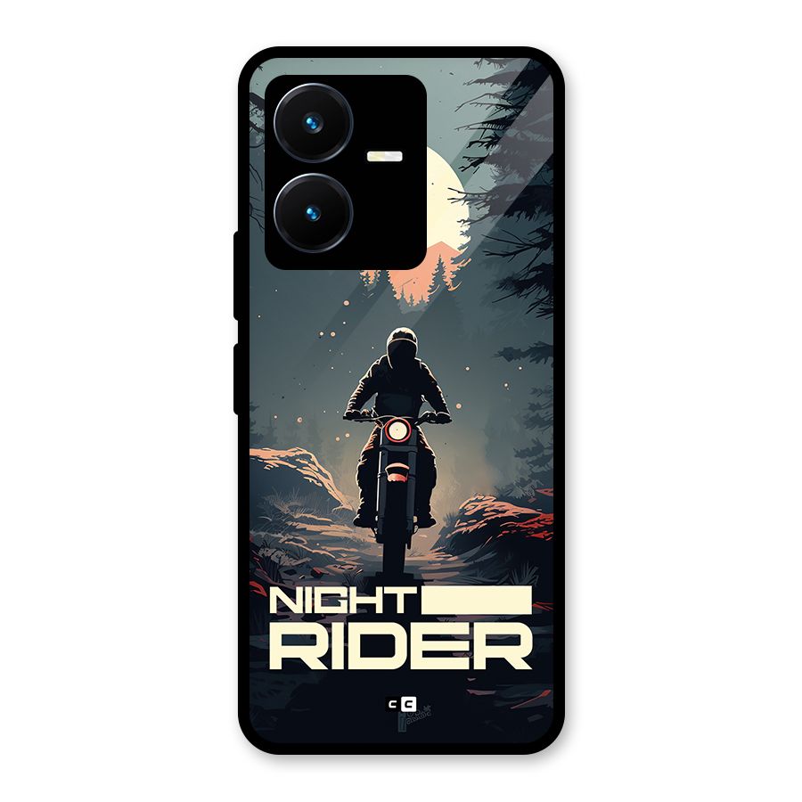 Night Rider Glass Back Case for Vivo Y22s