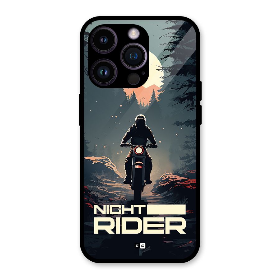 Night Rider Glass Back Case for iPhone 14 Pro