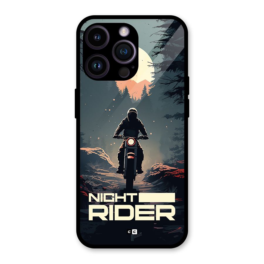 Night Rider Glass Back Case for iPhone 14 Pro Max
