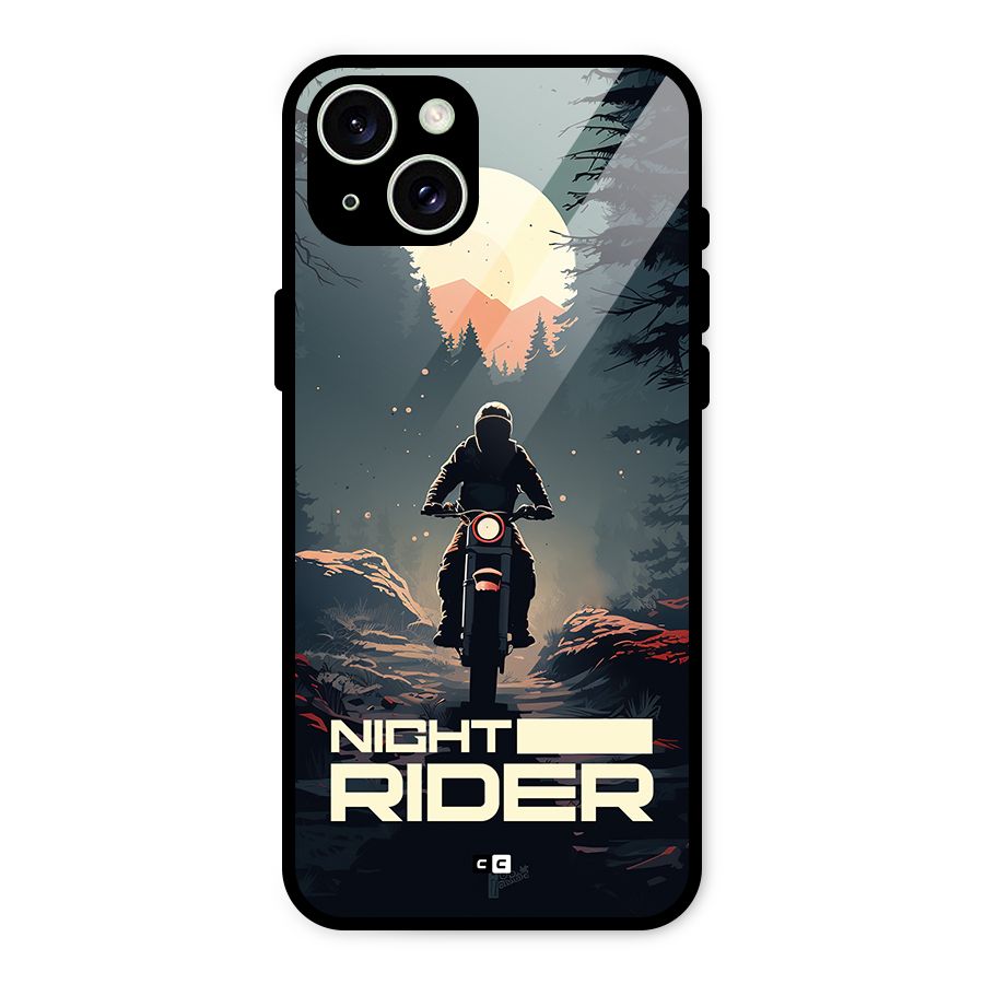 Night Rider Glass Back Case for iPhone 15 Plus