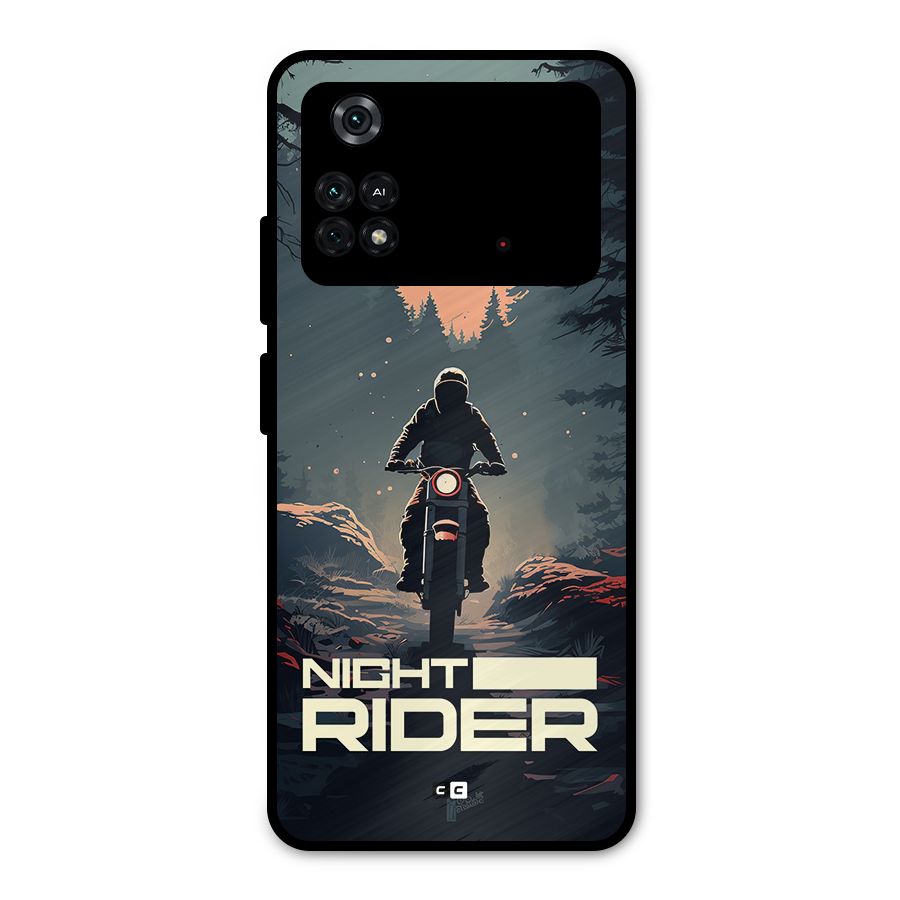 Night Rider Metal Back Case for Poco M4 Pro 4G