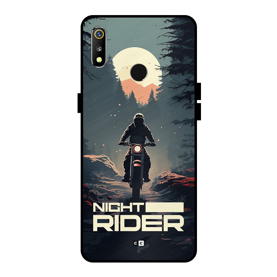 Night Rider Metal Back Case for Realme 3i