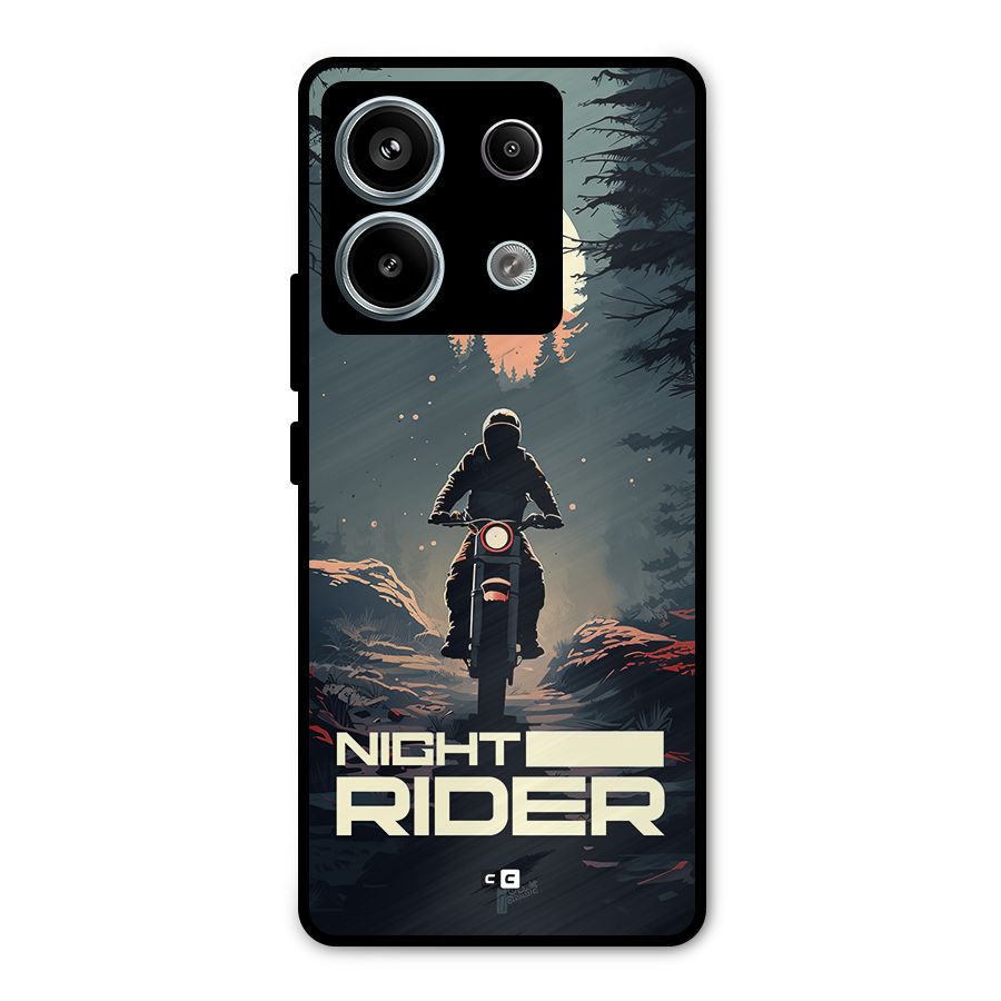 Night Rider Metal Back Case for Redmi Note 13 Pro 5G
