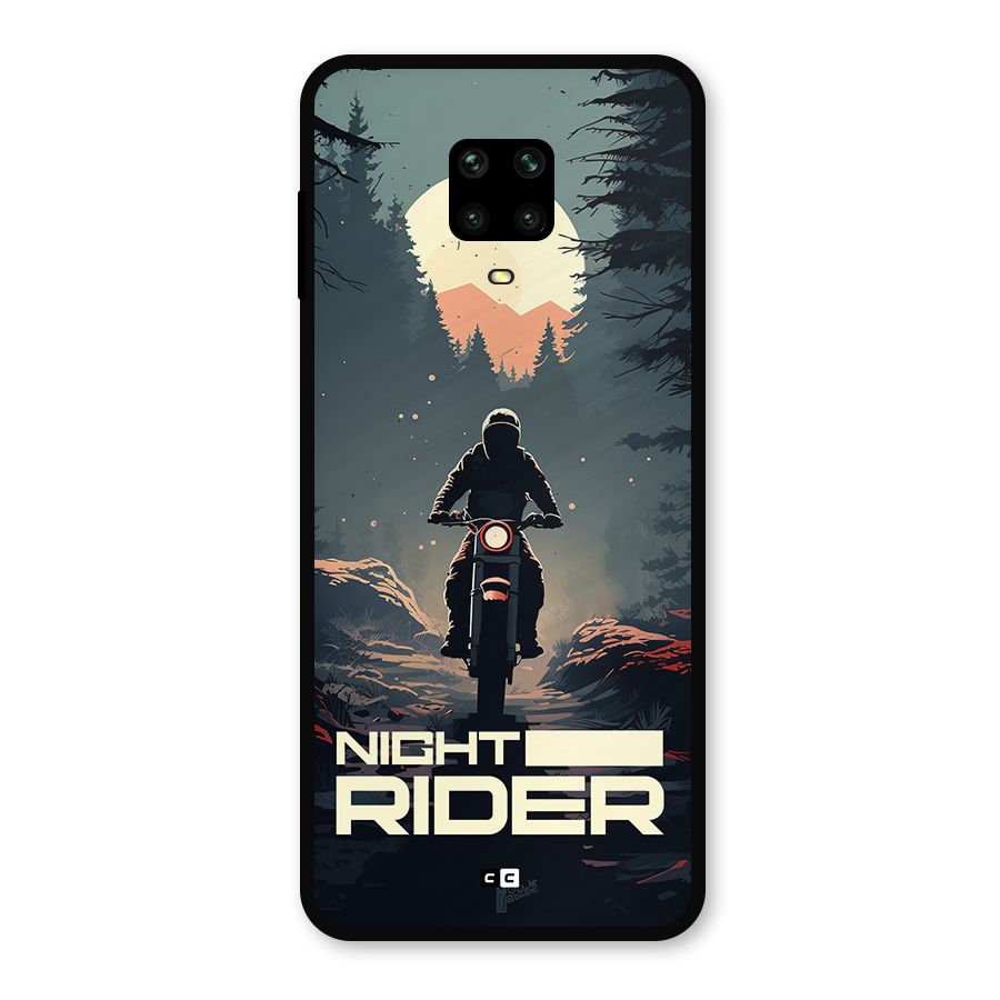 Night Rider Metal Back Case for Redmi Note 9 Pro