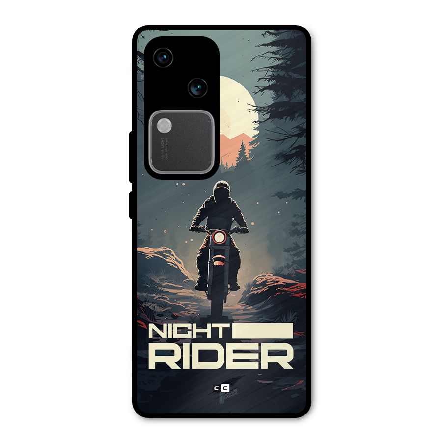 Night Rider Metal Back Case for Vivo V30