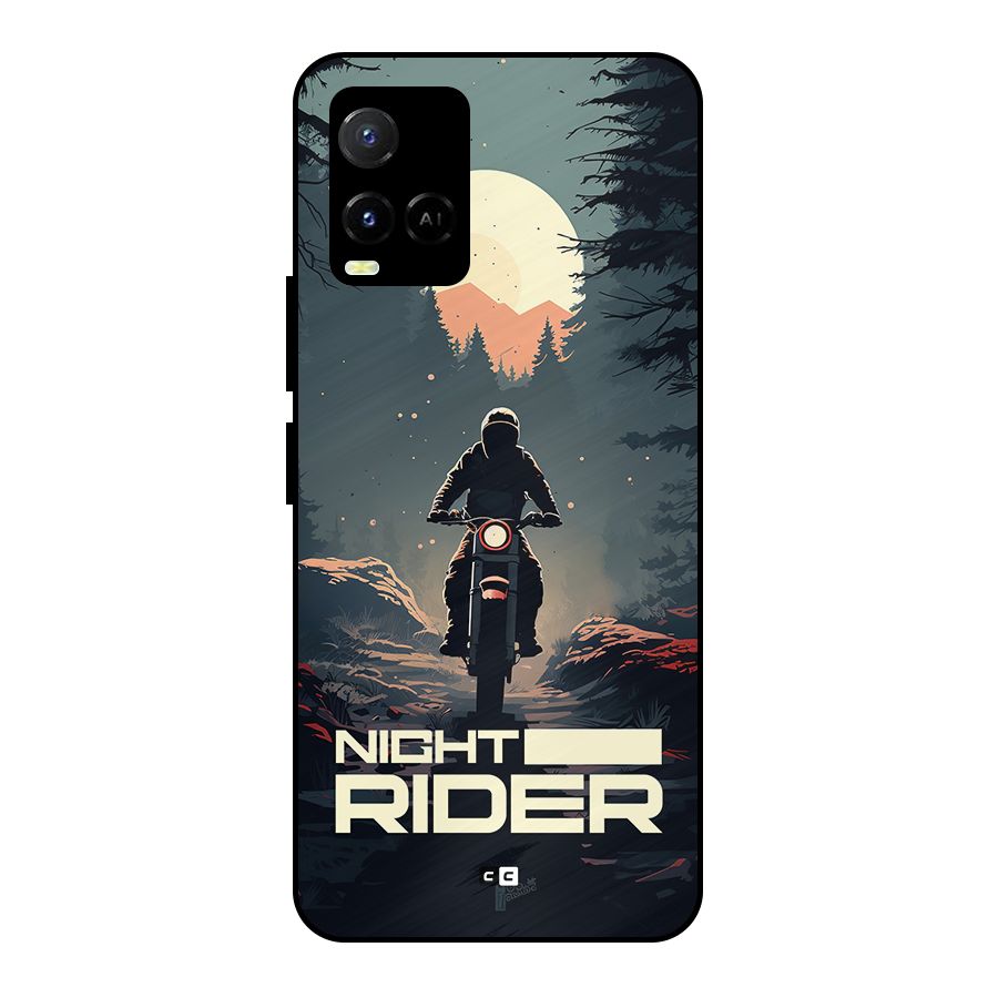 Night Rider Metal Back Case for Vivo Y21G