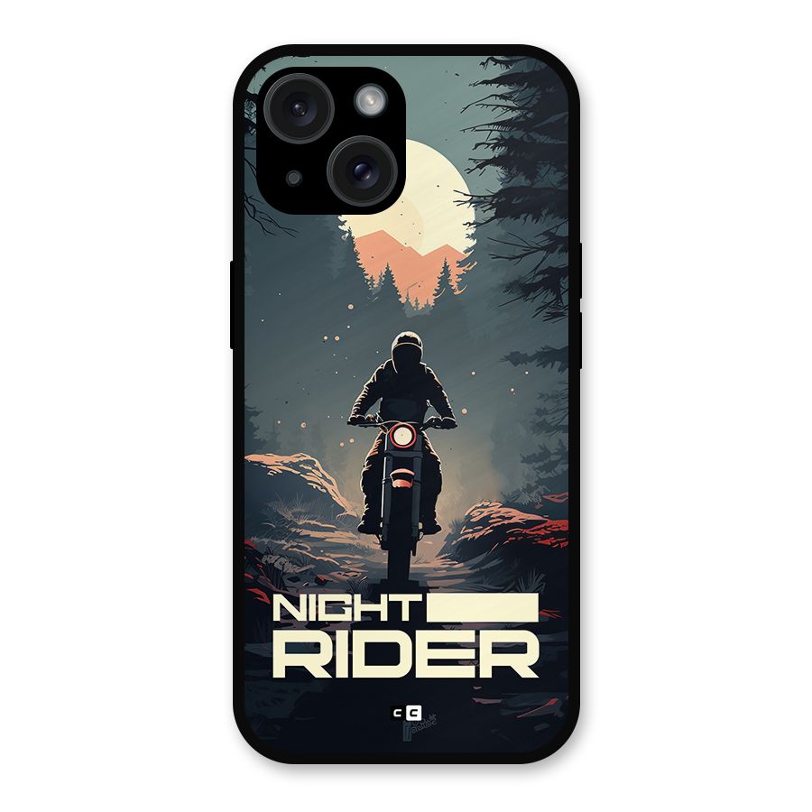 Night Rider Metal Back Case for iPhone 15