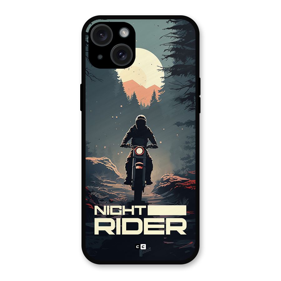 Night Rider Metal Back Case for iPhone 15 Plus