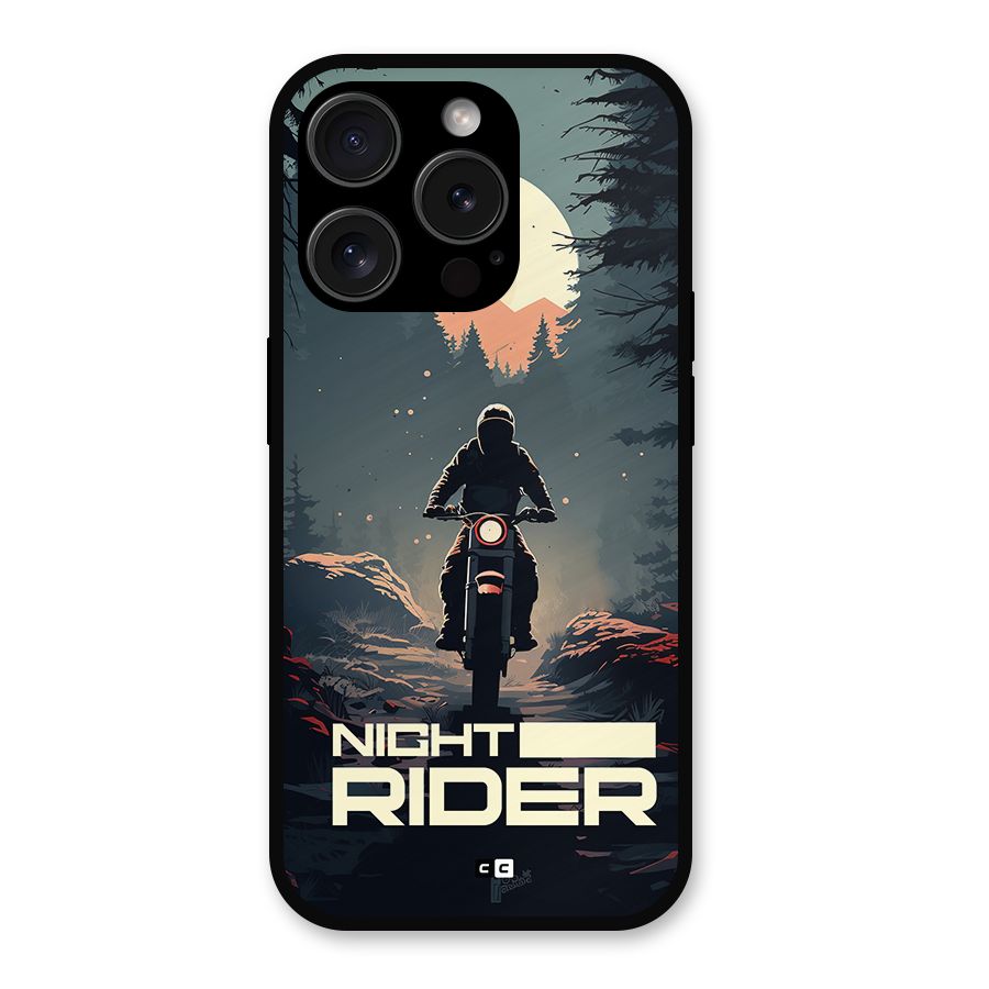 Night Rider Metal Back Case for iPhone 15 Pro