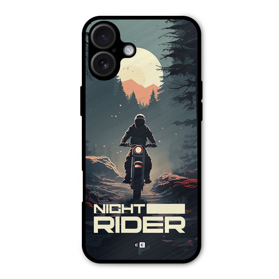 Night Rider Metal Back Case for iPhone 16 Plus