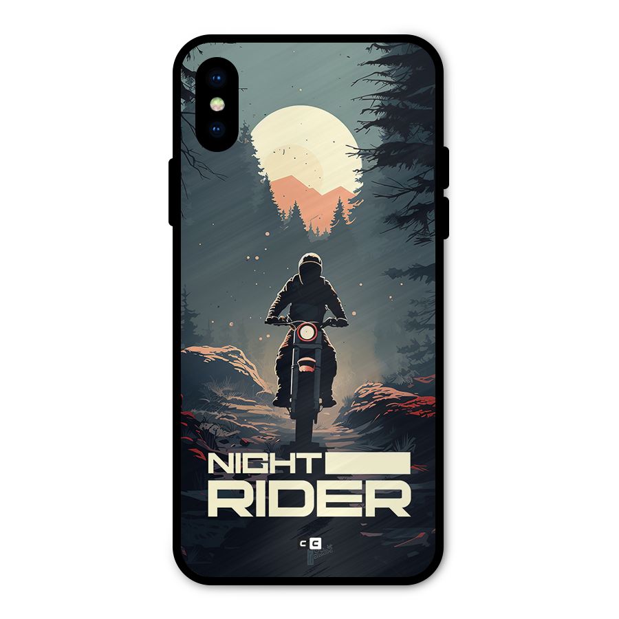 Night Rider Metal Back Case for iPhone XS