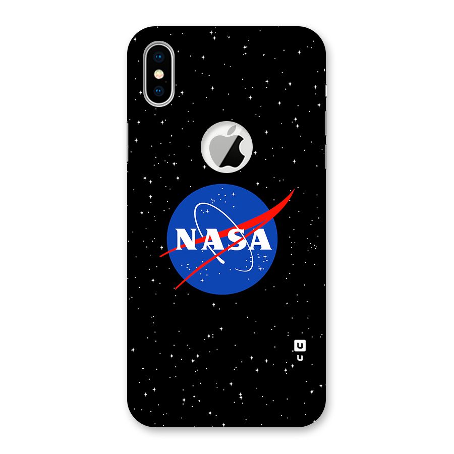 Night Sky NASA Back Case for iPhone X Logo Cut