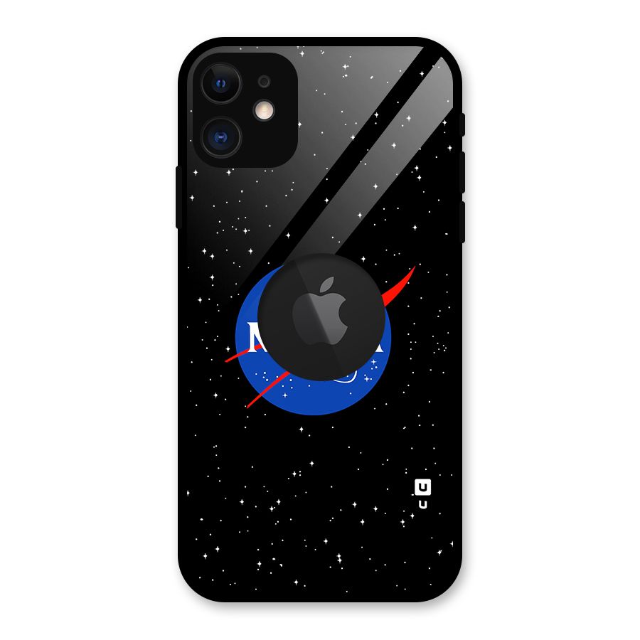 Night Sky NASA Glass Back Case for iPhone 11 Logo Cut