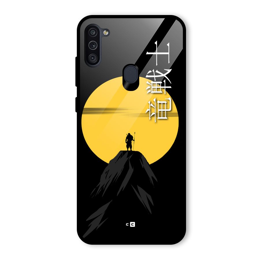 Night Warrior Glass Back Case for Galaxy M11