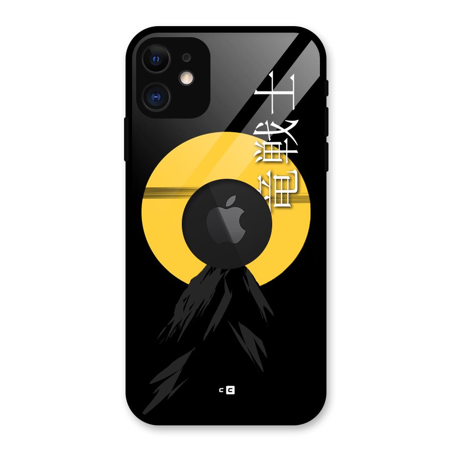 Night Warrior Glass Back Case for iPhone 11 Logo Cut