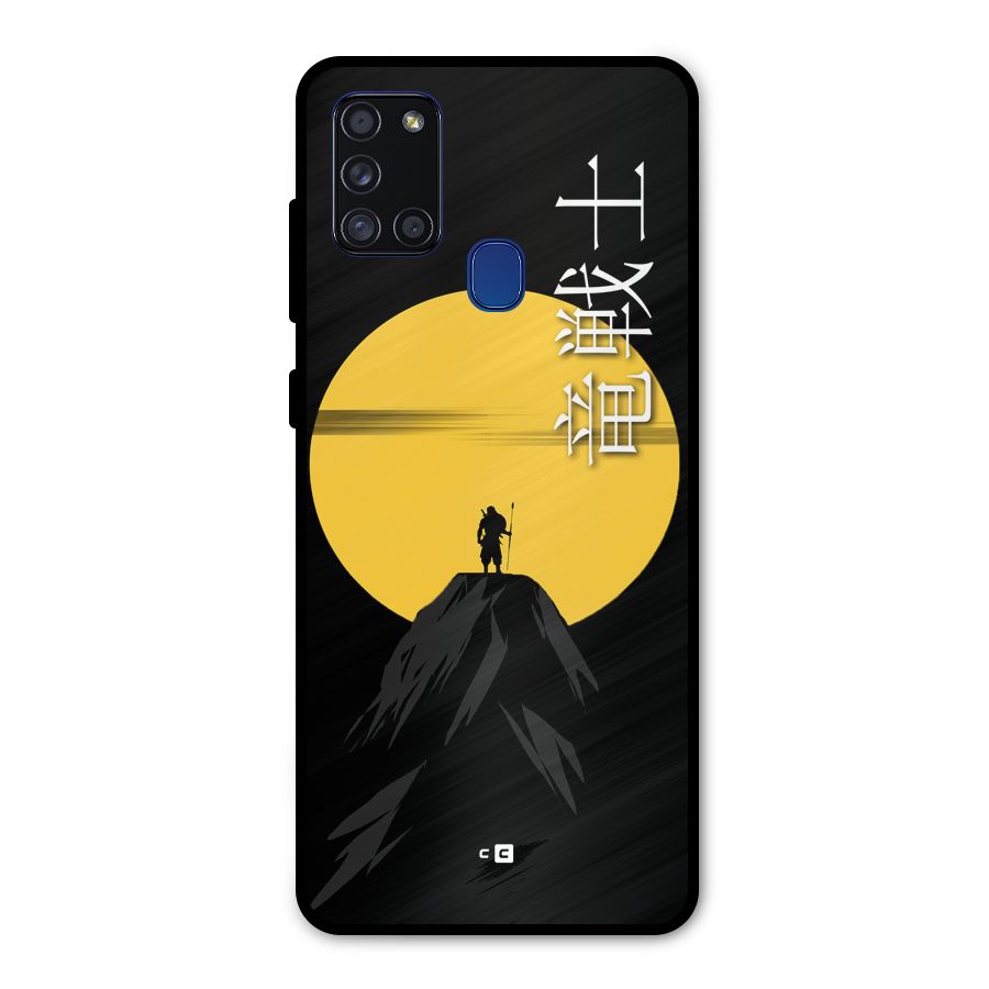 Night Warrior Metal Back Case for Galaxy A21s