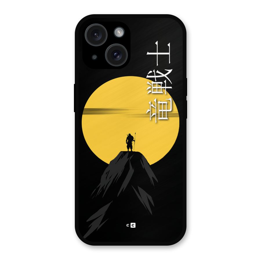Night Warrior Metal Back Case for iPhone 15