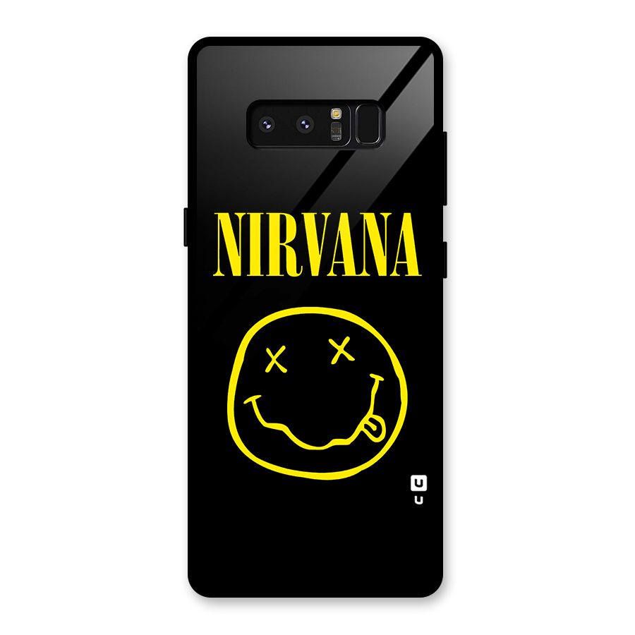 Nirvana Smiley Glass Back Case for Galaxy Note 8