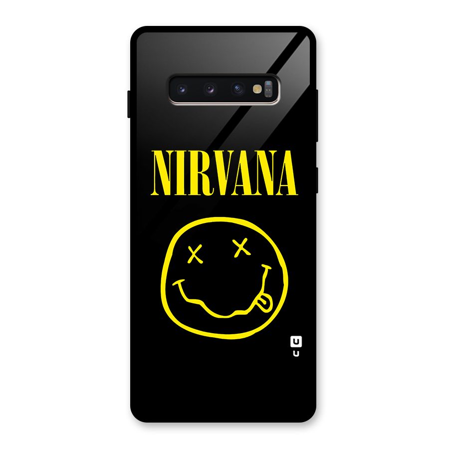 Nirvana Smiley Glass Back Case for Galaxy S10 Plus