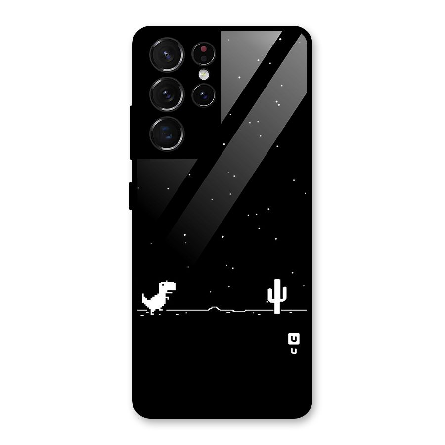 No Connection Night Glass Back Case for Galaxy S21 Ultra 5G