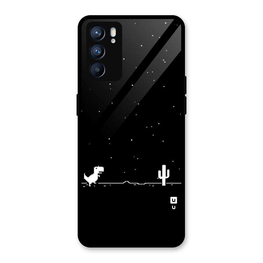 No Connection Night Glass Back Case for Oppo Reno6 5G