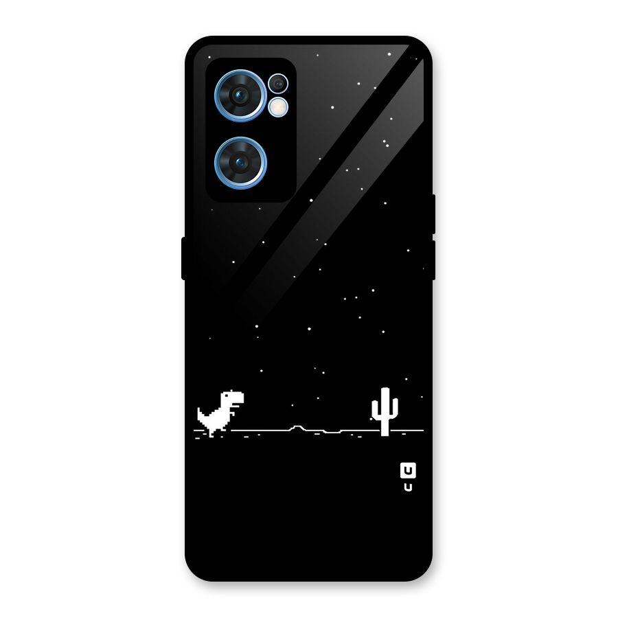 No Connection Night Glass Back Case for Oppo Reno7 5G
