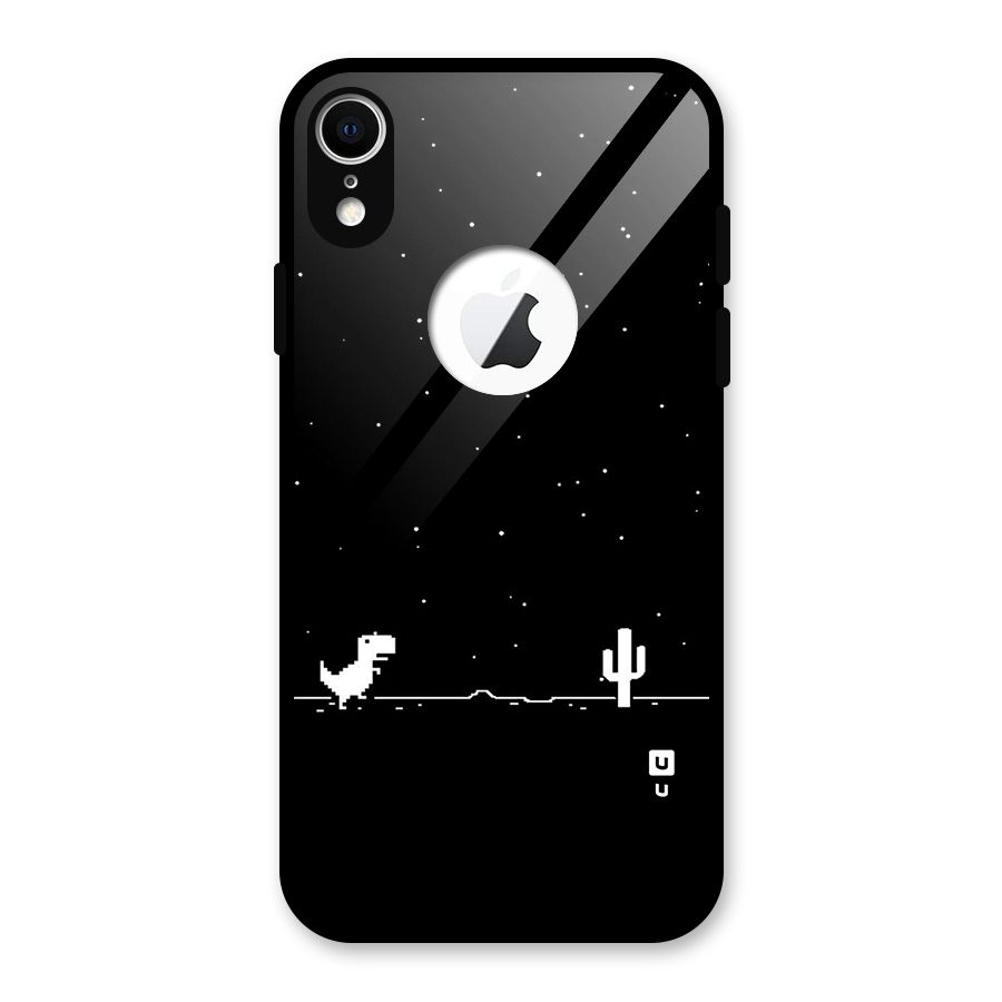 No Connection Night Glass Back Case for iPhone XR Logo Cut