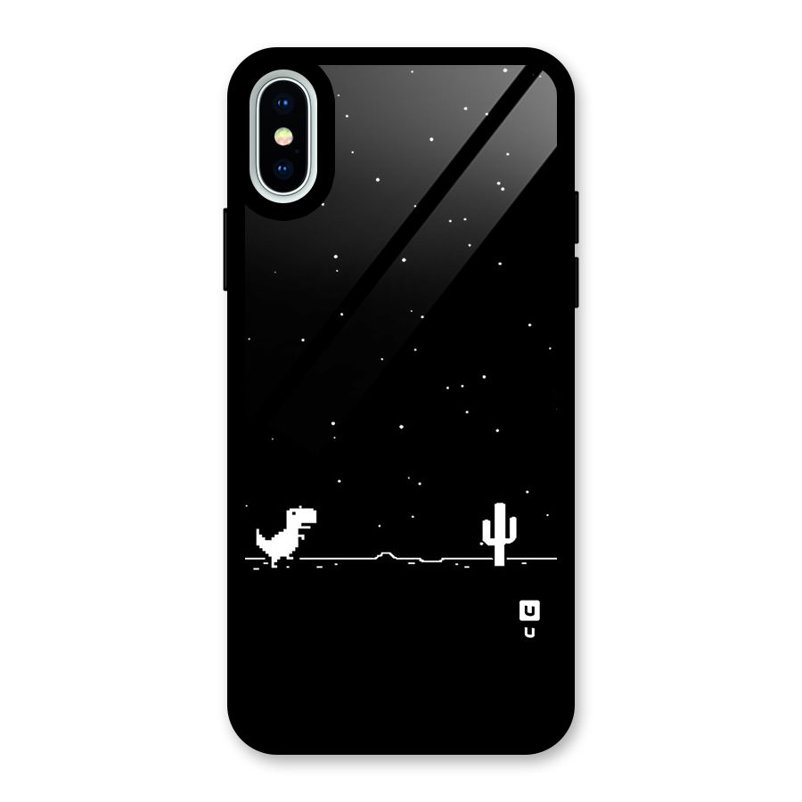 No Connection Night Glass Back Case for iPhone XS