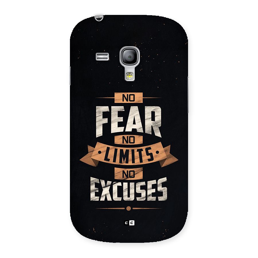 No Excuse Back Case for Galaxy S3 Mini