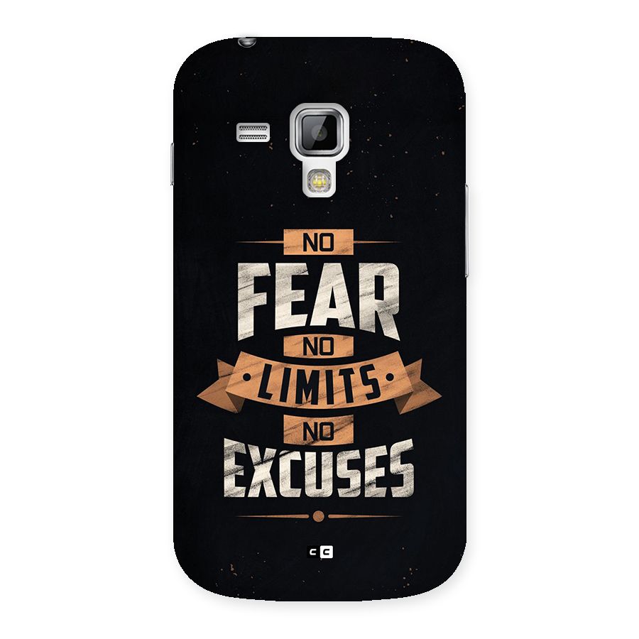 No Excuse Back Case for Galaxy S Duos