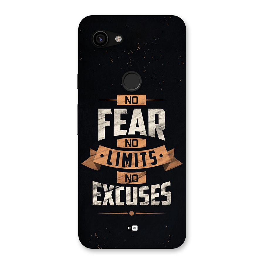 No Excuse Back Case for Google Pixel 3a