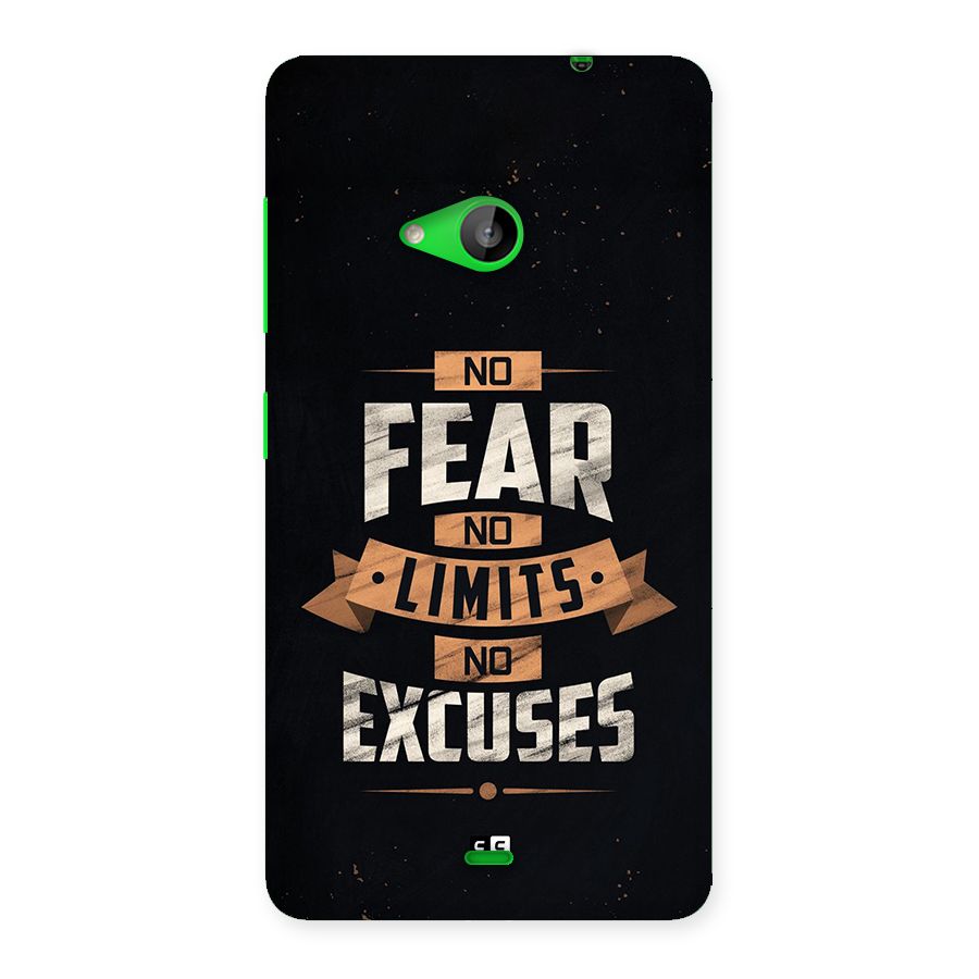 No Excuse Back Case for Lumia 535