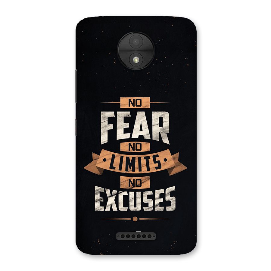 No Excuse Back Case for Moto C