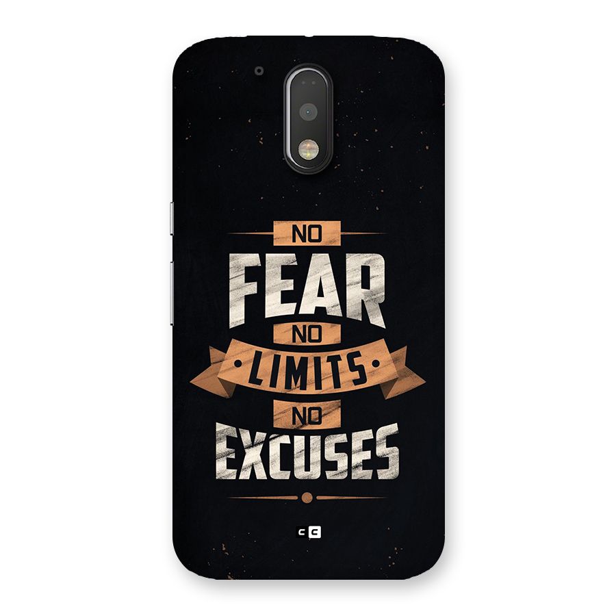 No Excuse Back Case for Moto G4 Plus