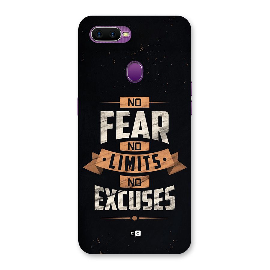 No Excuse Back Case for Oppo F9