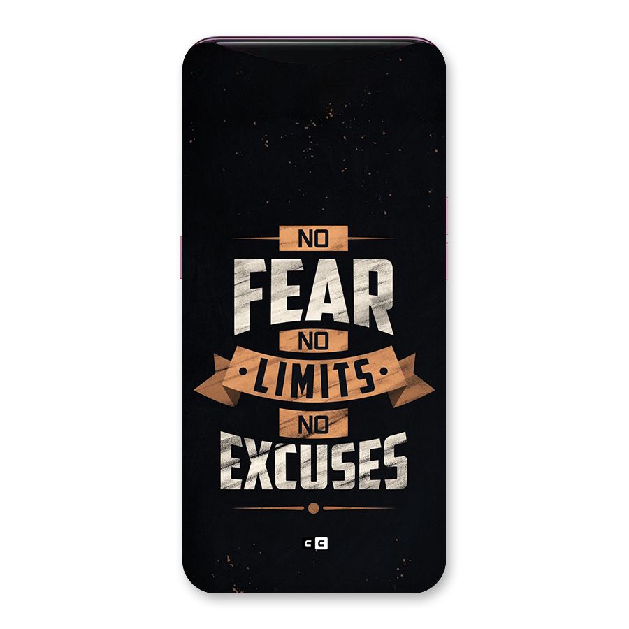 No Excuse Back Case for Oppo Find X