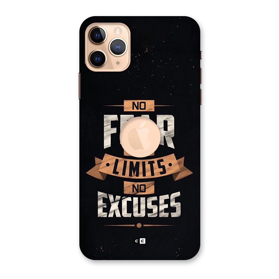 No Excuse Back Case for iPhone 11 Pro Max Logo Cut