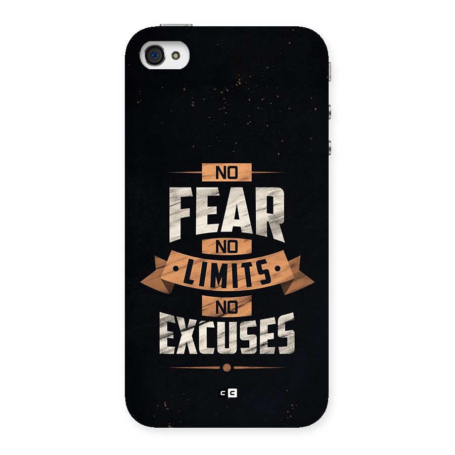 No Excuse Back Case for iPhone 4 4s