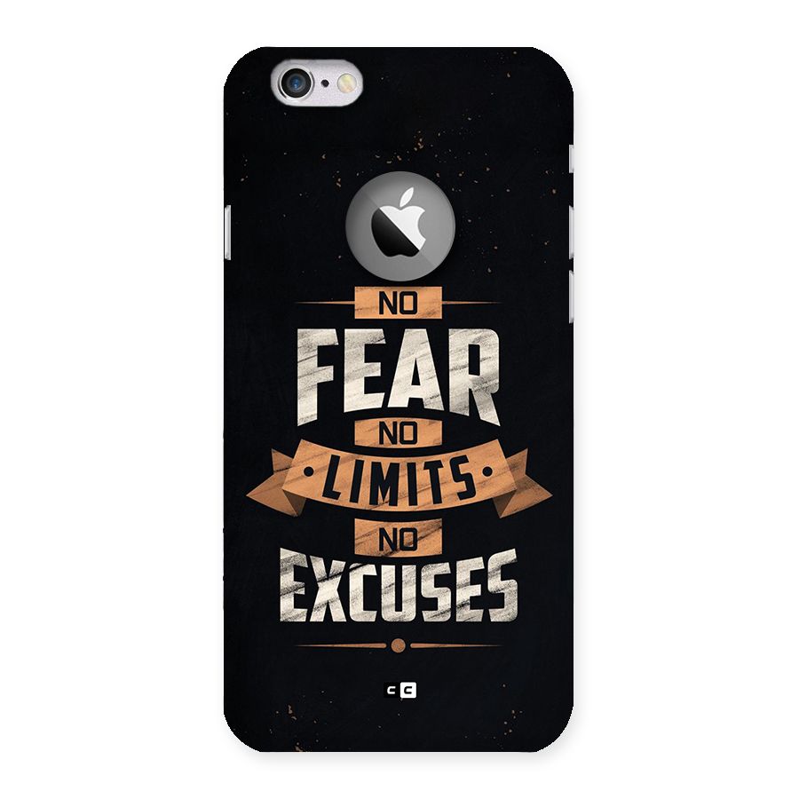 No Excuse Back Case for iPhone 6 Logo Cut