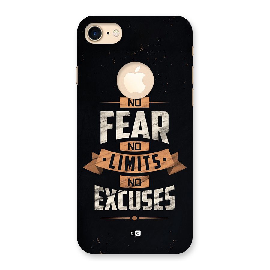 No Excuse Back Case for iPhone 7 Logo Cut