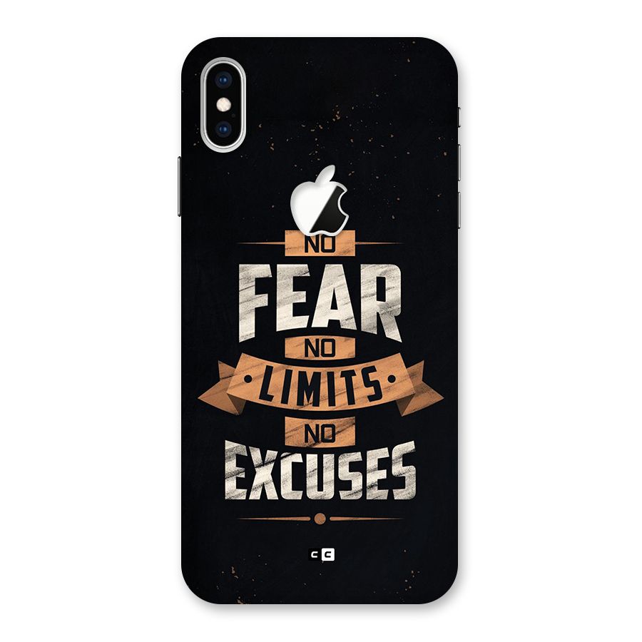 No Excuse Back Case for iPhone XS Max Apple Cut