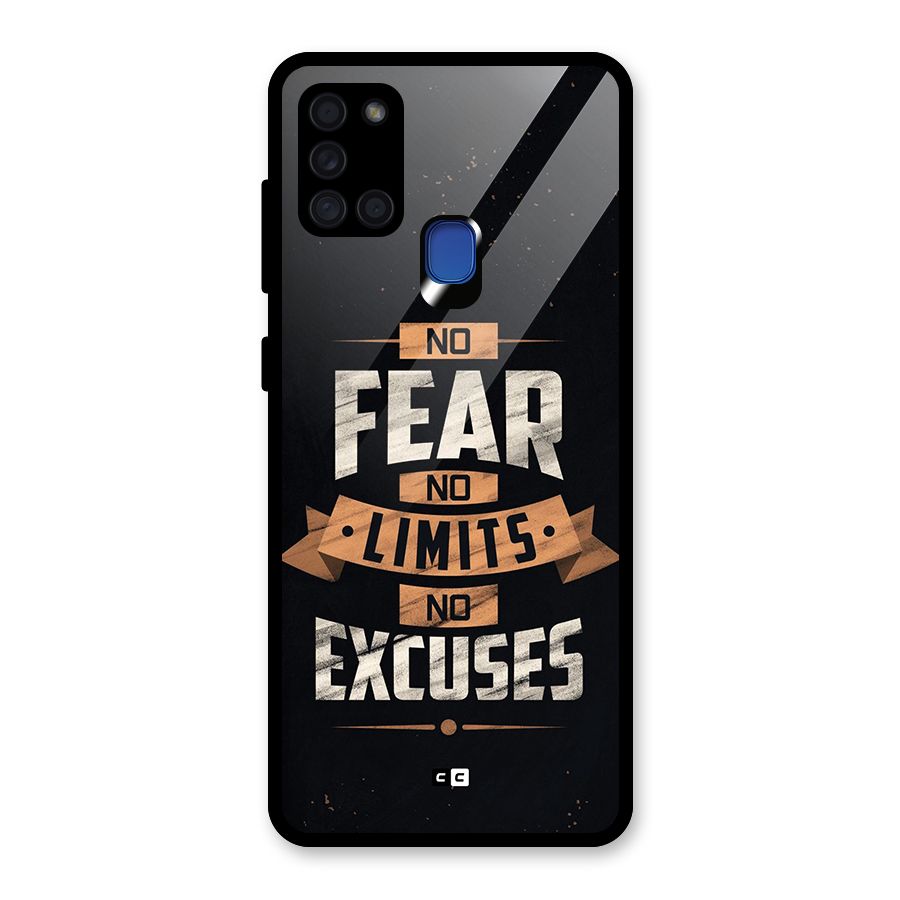 No Excuse Glass Back Case for Galaxy A21s